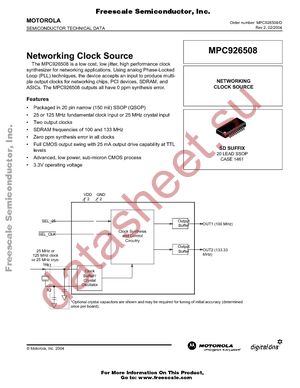 MPC926508SD datasheet  